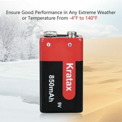 850mAh 9v rechargeable battery li-ion 9 Volt Lithium Batteries 6f22 9v block LOT