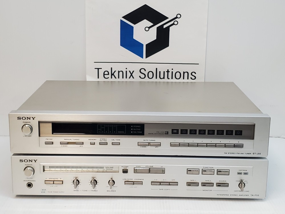 Sony TA-F55 Receiver(None-Working) and Sony ST-J55 AM/FM Tuner(working Good)