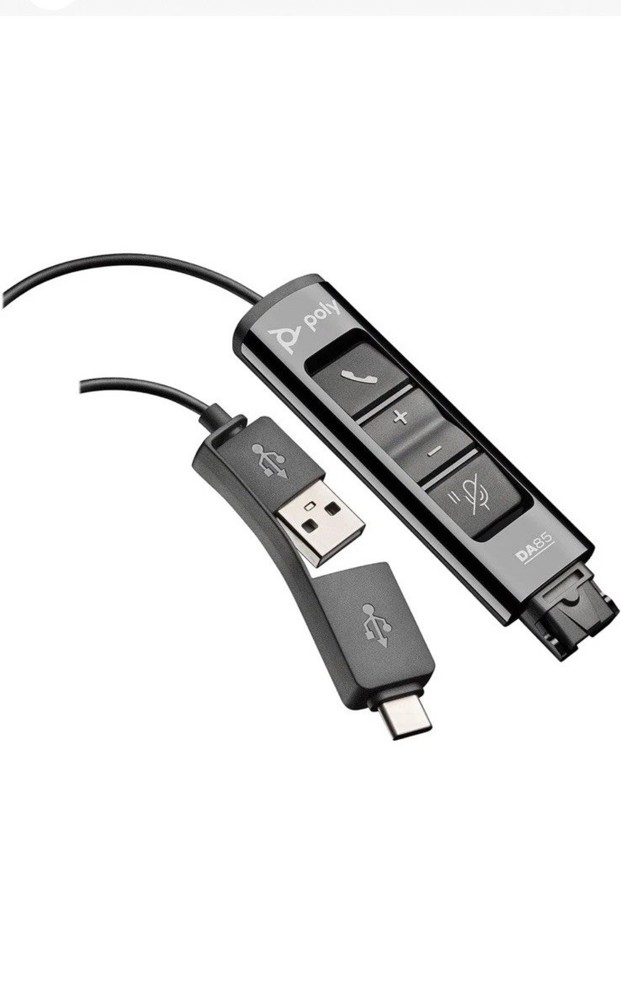Poly DA85 USB-A/USB-C digital adapter – DA85 USB-A/USB-C digital adapter – Works