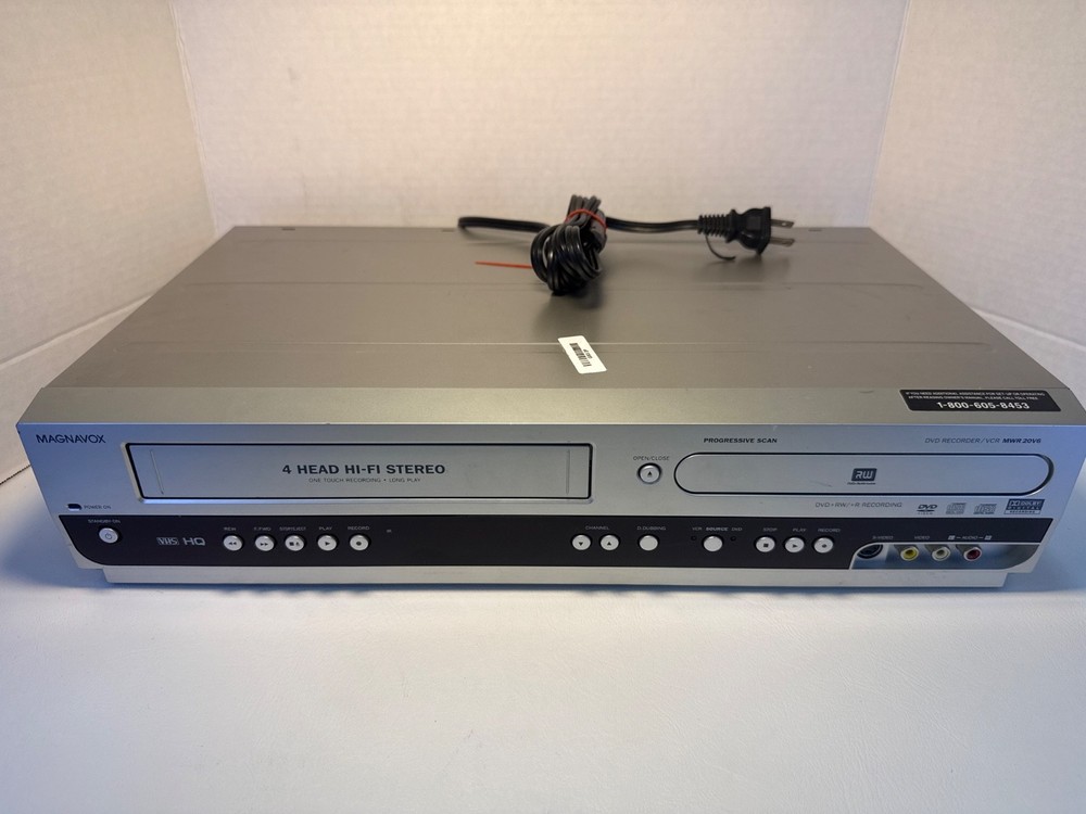 Magnavox MWR20V6 DVD Recorder VCR Combo DVD works VHS Doesn’t