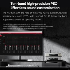 FiiO K13 R2R Desktop DAC & Headphone Amp, 24Bit DAC, Bluetooth Streaming (Black)