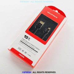 NEW Monoprice Micro-HDMI to HDMI Cable 1080p@60Hz,4K@24Hz, Ethernet, 10 ft