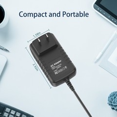 5V 2A 10W AC/DC Power Supply Adapter with 2.5mm x 5.5mm Tip Center Positive +