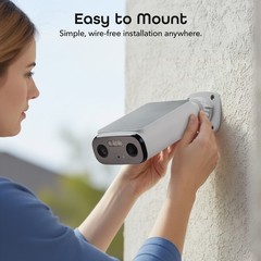 Geeni Falcon Solar Wireless Security Cameras 5MP 2K+ Color Night Vision 2 Pack