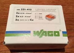 100 pcs WAGO 221-412 COMPACT Splicing Connectors 2 pole Lever Nuts FREE SHIPPING
