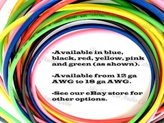 25′ EACH RED, BLUE, BLACK, YELLOW – 100 ft 14 Ga AWG Primary / Remote Wire Lead