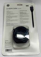 NEW GE 24148 HDMI Cable / Cord Black SEALED 6 ft General Electric Up to 1080P