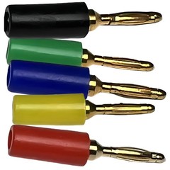 5-Colors 2mm Mini Banana Male Plug Jack Cable Connector 10 Pack