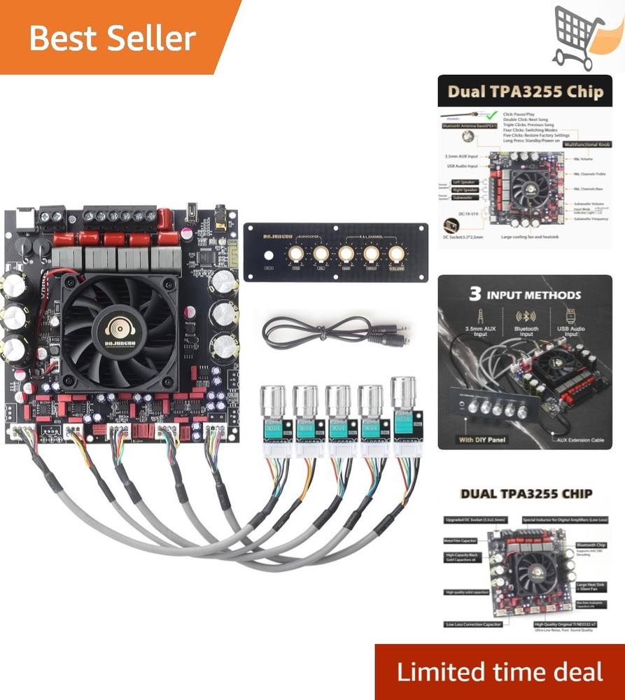 Power Amplifier Board Bluetooth 5.2 2.1 Channel 300W x 2+600W DIY Speaker