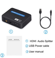 4K HDMI Audio Extractor HDMI Audio Splitter HDMI to toslink+Aux Audio+HDMI Video