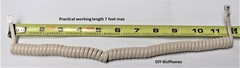Ivory 6Ft Handset Cord AT&T Vintage Phone 500 2500 554 2554 Curly Coil