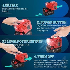 200W Power Inverter for Craftsman 20V Battery with 1 USB 1 Type C DC 20V to AC 1