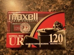 Maxell Audio Cassette – Normal Bias UR 120 Minutes Cassette Tape New Sealed