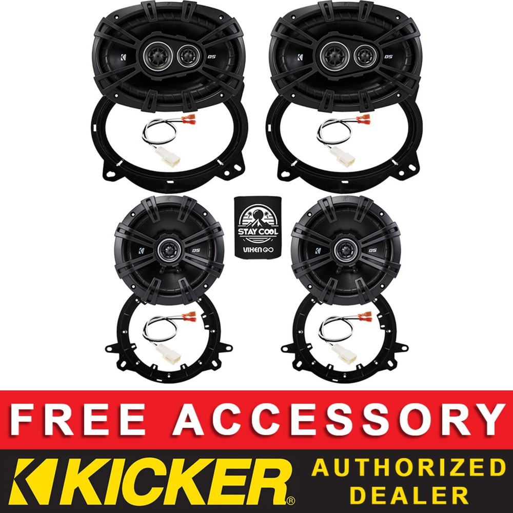 KICKER DSC6504 6.5″+6X9″ DSC69304 OEM SPEAKER KIT FOR TOYOTA HIGHLANDER 2008-13
