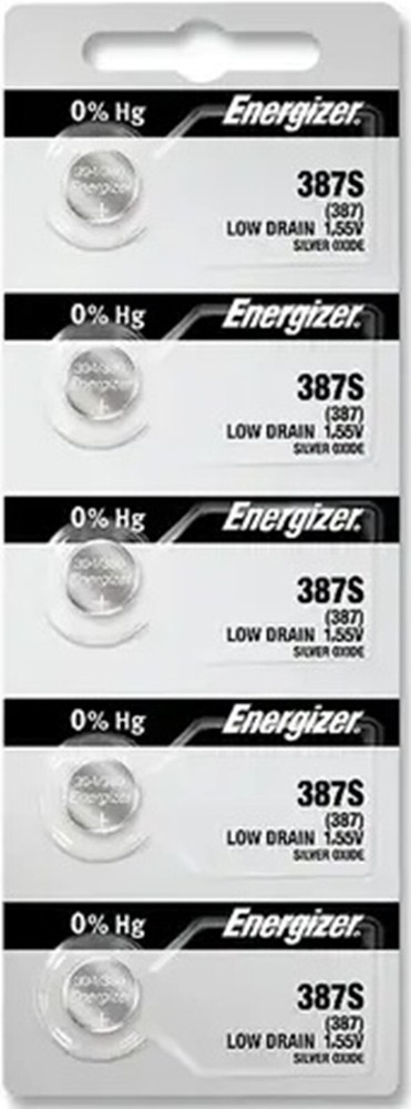 5 Energizer 387S Low-Drain 1.55V Silver-Oxide Button Cell Battery-Accutron