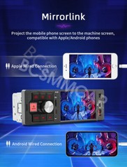 4.1in Bluetooth Car Radio Stereo Single 1Din For CarPlay Android Auto AUX USB