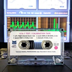 4-in-1 Maxell Pro30 Test/Calibration cassette tape: L/R,level,speed/W&F, azimuth