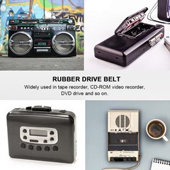 50 PCS Square Rubber Drive Belt Replacement For Cassette Player Recorder Repair