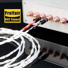 Preffair OCC Copper Interconnect Cable 24K Gold Plated 2RCA Plug HIFI