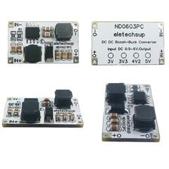 2 In 1 Auto Buck-Boost DC-DC Converter 0.9-6V to 3V 3.3V 4.2V 5V PWM PFM Voltage