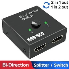 Bi-Directional HDMI Switch Splitter 2 In 1 Out 4K Adapter Converter Switcher PS4