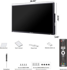 Sylvox 43” Outdoor TV Matte screen Dolby Atoms 1000nits App IP55 waterproof