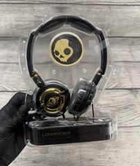 New Skullcandy Lowrider On Ear 40mm Headphones Foldable Liteweight Black & Gold