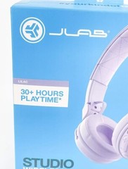 JLab Studio Wireless Bluetooth On Ear Headphones 30+ Hours Lilac Cloud Foam