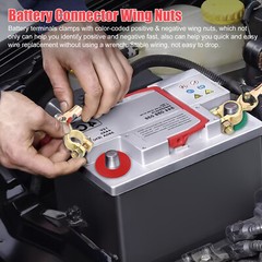 Brass Battery Terminal Positive & Negative Clamps Connectors For Marine Car Boat