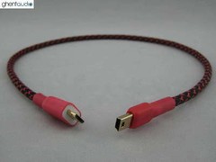 U06 (0.5m 1.5ft)—USB (miniB to microB) Silver-Plated Star Quad OFC Audio Cable
