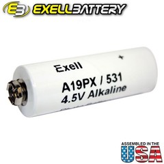 Exell Battery A19PX Compatible With A19PX IEC 3LR50 V19PX Ansi 1307AP