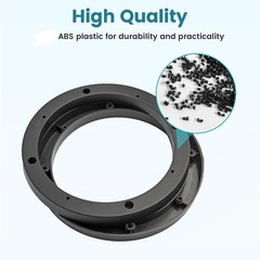 2 Pairs 6.5″ Plastic 1/2″ Speaker Spacer Rings Subwoofer Custom Mounting Adapter