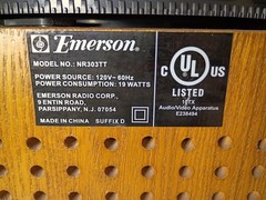 EMERSON NR303TT 4 IN 1 WOOD STEREO SYSTEM CD RADIO CASSETTE TURNTABLE WORKS
