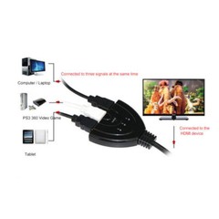 3 Port HDMI Splitter Cable 1080P Switch Switcher HUB Adapter for HDTV PS4 Xbox