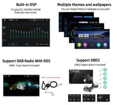 10.1” Rotatable Android 15 Apple Carplay Car Stereo Radio 2DIN GPS Wifi 64GB