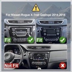 2+32G Android 13 10″ Car Radio Stereo for Nissan Rogue 2014-2018 X-Trail Qashqai