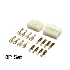 5 Sets 6.3mm 2-8 Pin Electrical Wire Connector Male Female Socket Plug Terminals