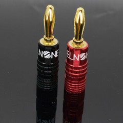 8pcs ELNONE High Quality Gold Plated Speaker Banana Plug Hi-Fi Audio Connector