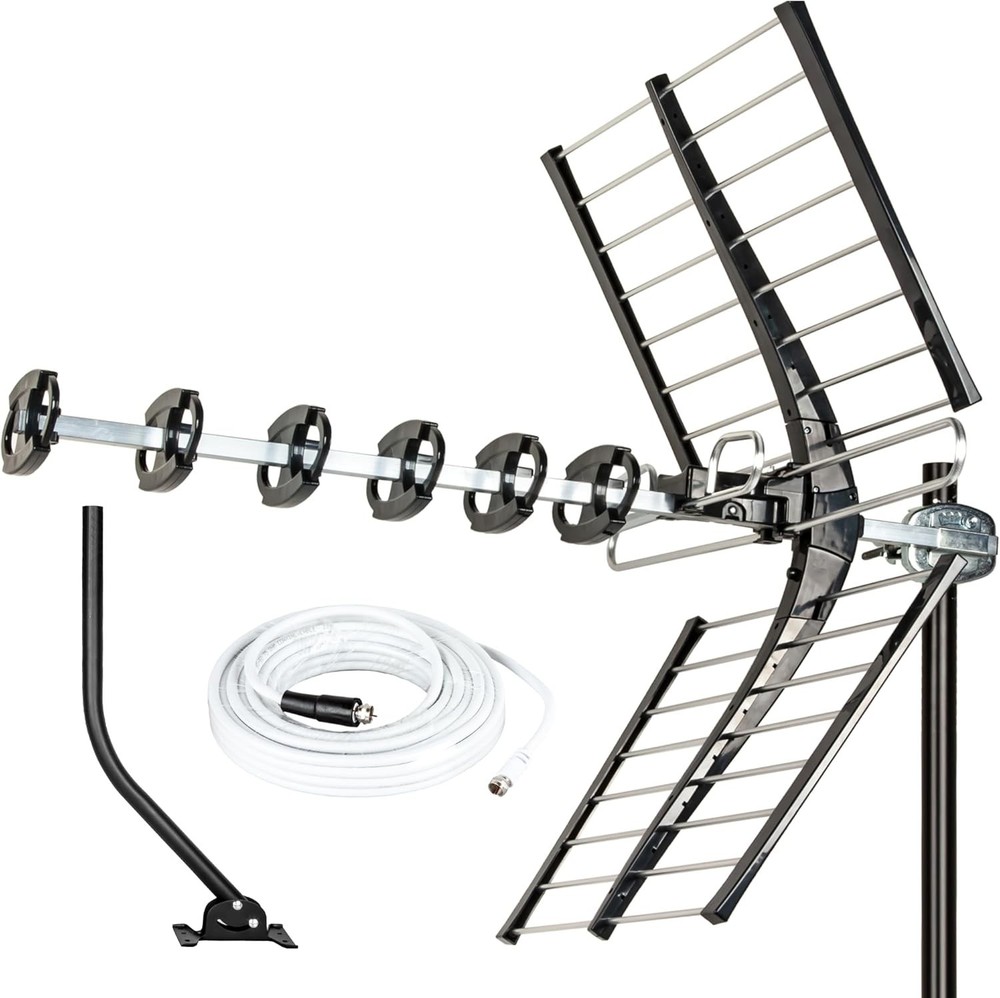 Five Star Outdoor TV Antenna 200 Miles Long Range, 4K 1080P VHF UHF HDTV Antenna