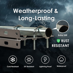 Solid TV Antenna Wall Mount Kit Weather Proof Easy Installation with Hardware
