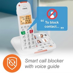 VTech Amplified Cordless Senior Phone Answering Machine Call Blocking 90dB Big