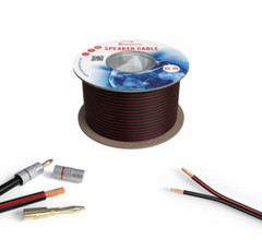 250ft Speaker Cable 18AWG CL3 Rated Bulk In Wall Audio Wire 18/2 Gauge Black