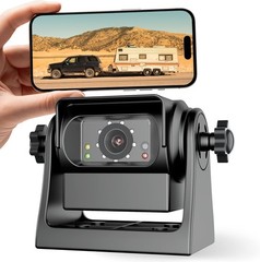 EWAY WiFi Magnetic Hitch Wireless Backup Rear/Front View Camera Black
