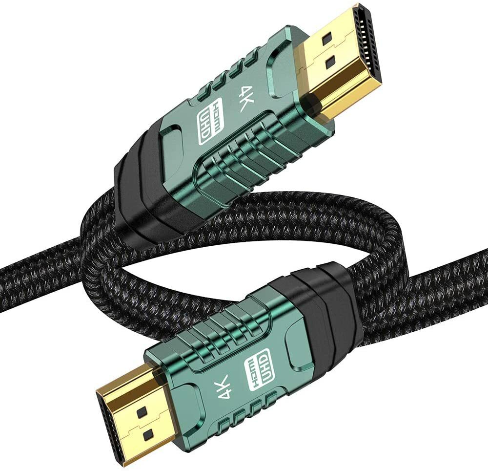 4K HDMI Cable Highspeed HDMI 2.0 Cable (4K 60Hz, 18Gbps) Flat HDMI to HDMI Braid