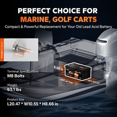 LiTime 36V 100Ah LiFePO4 Lithium Battery For Outboard Trolling Motor-Refurbished