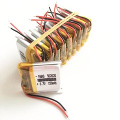 10 PCS 150mAh 3.7V Li-po Polymer Rechargeable Battery For MP3 GPS Watch 502020