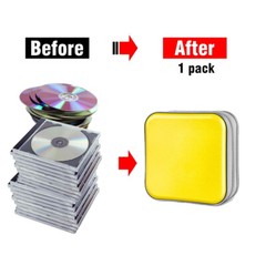 Yellow 36 Disc CD Case Organizer DVD VCD Carry Portable Holder Storage Bag Album