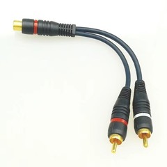 RCA 1 Female to 2 Male RCA 1 Male to 2 Female Audio Y-Converter Splitter Adapter