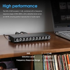 HIFI 9-Band EQ Equalizer Home Stereo Pre-Amplifier for Speaker Audio Processor