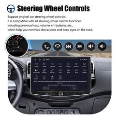 10.1” Single 1Din Android 15 Carplay Rotatable 4+64GB Car Stereo Radio GPS Navi